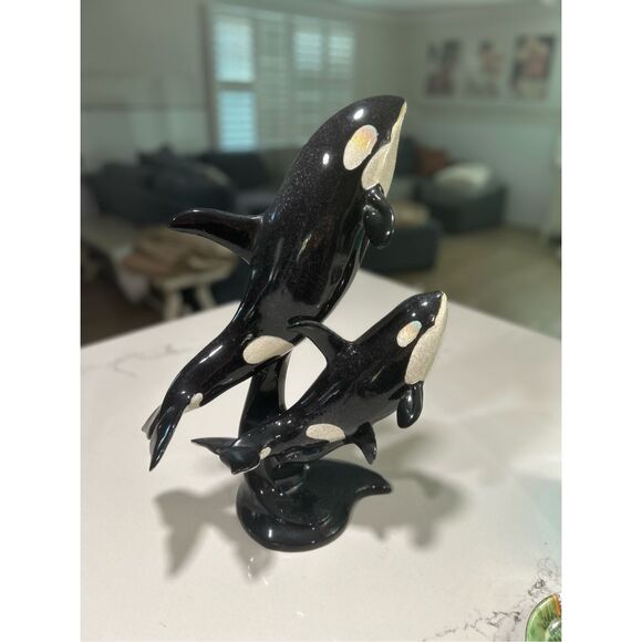 Orca Killer Whale Statue Figurine 19”